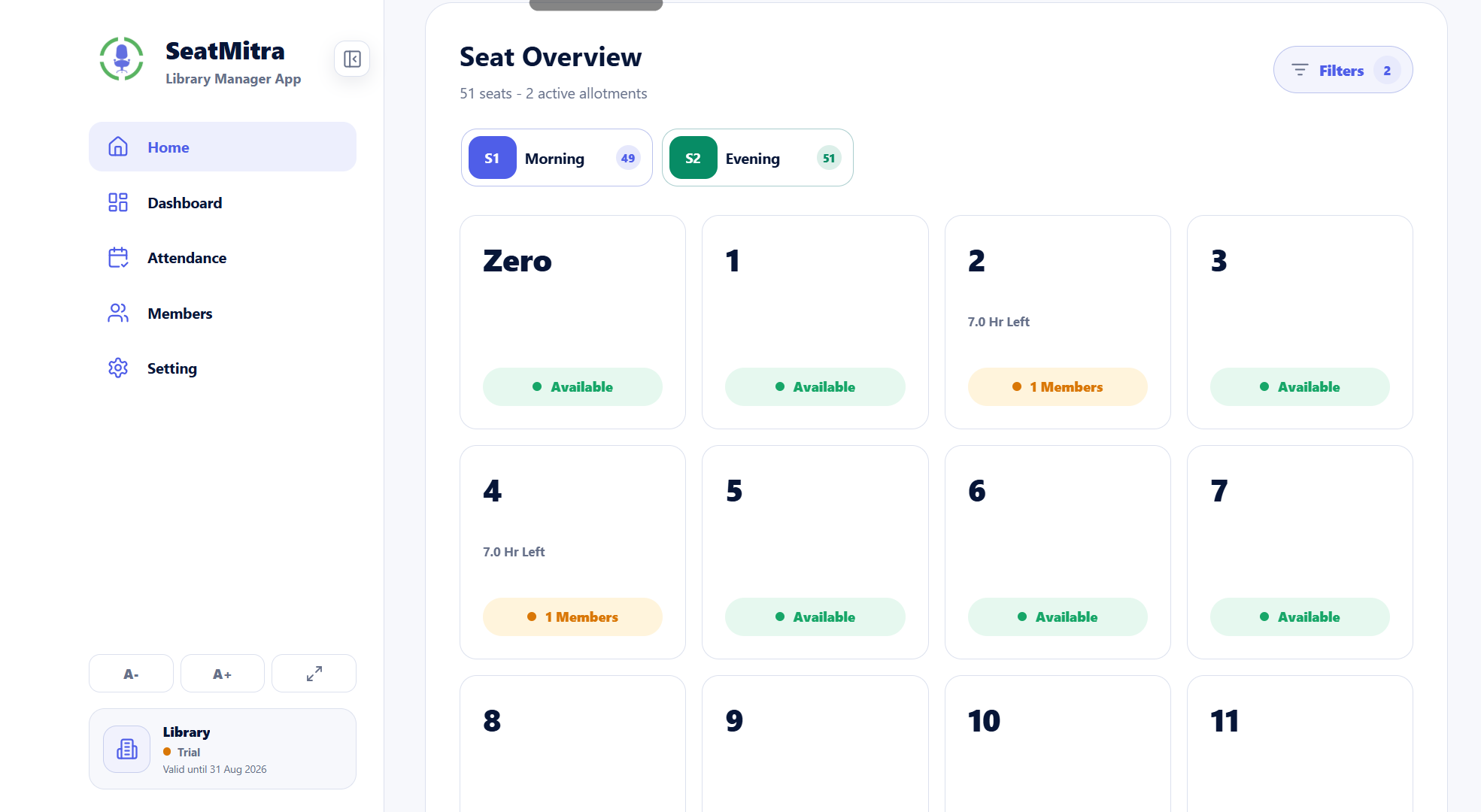 SeatMitra web app dashboard preview